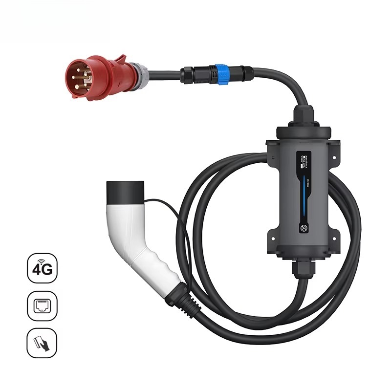Type 2 to Red CEE Plug Electri - огляд і ціна Type 2 Portable Ev Charger 11Kw Cee